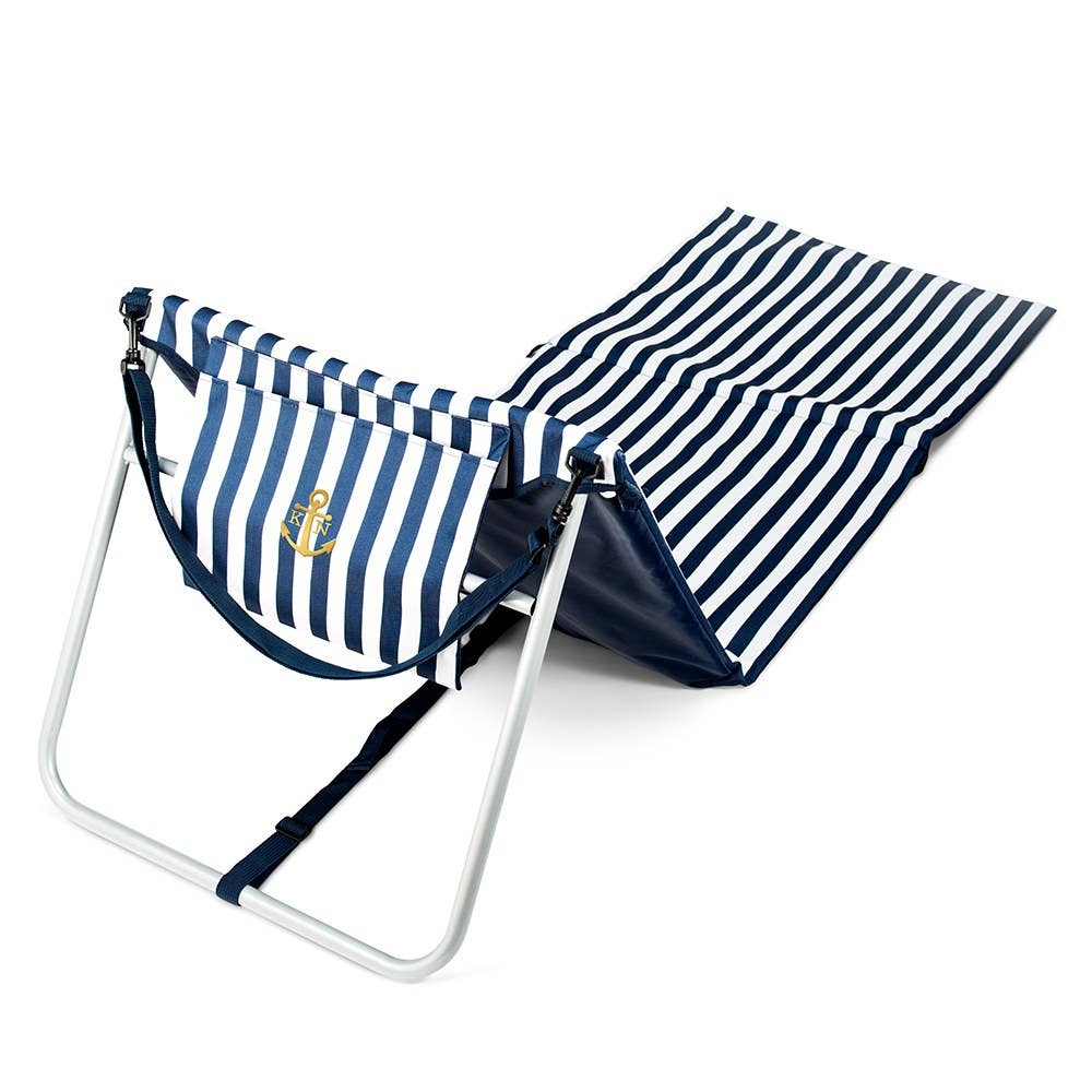 Sunrise Serenity: Foldable Beach Mat and Sun Lounger Duo