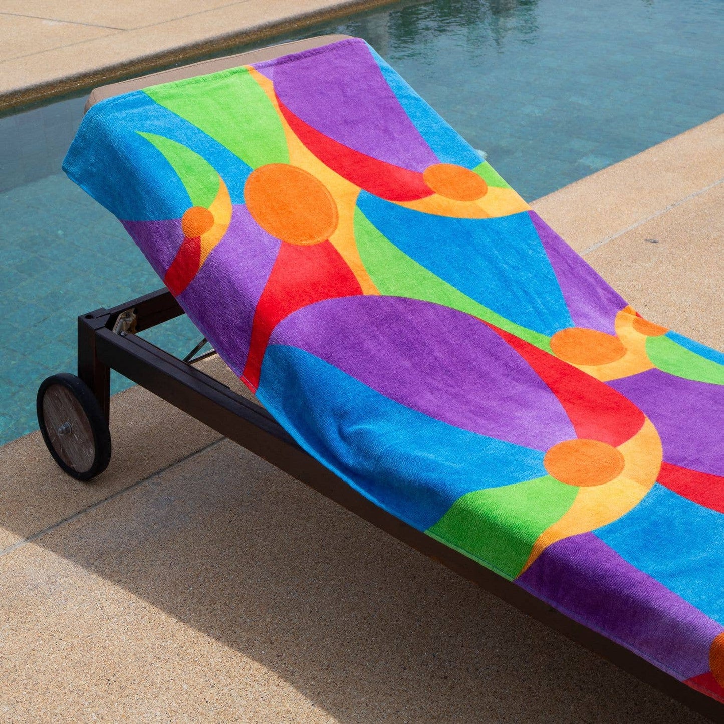 Beach Bliss Velour Printed Towel - Beach Balls Design - 30x60 in.