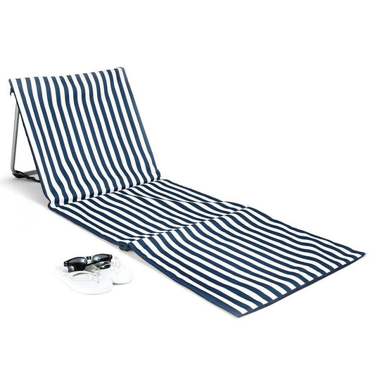 Sunrise Serenity: Foldable Beach Mat and Sun Lounger Duo